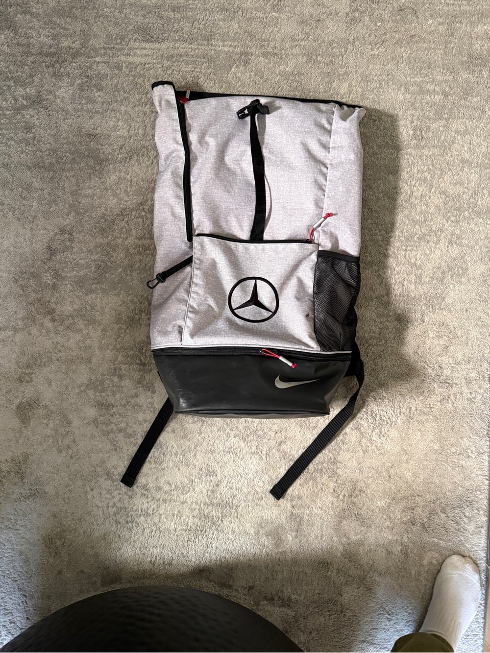 Limited Edition Nike Mercedes Benz Silver and Black Backpack